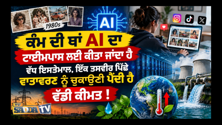 ਕੰਮ ਦੀ ਥਾਂ AI ਦਾ ਟਾਈਮਪਾਸ ਲਈ ਕੀਤਾ ਜਾਂਦਾ ਹੈ ਵੱਧ ਇਸਤੇਮਾਲ, ਇੱਕ ਤਸਵੀਰ ਪਿੱਛੇ ਵਾਤਾਵਰਣ ਨੂੰ ਚੁਕਾਉਣੀ ਪੈਂਦੀ ਹੈ ਵੱਡੀ ਕੀਮਤ !
